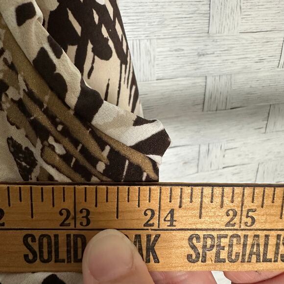 Chico’s women’s lightweight Jacket tropical print brown tan gold coastal grandma - Picture 9 of 10